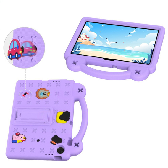 Children's case for Lenovo Tab TB311FU, Cute Patterns, with stand, purple