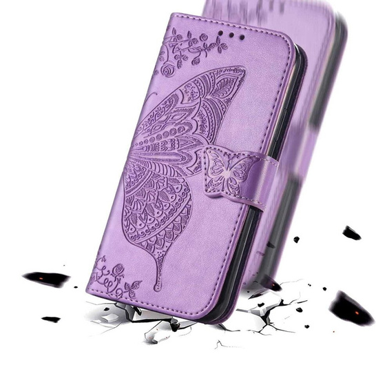 Flip case for Realme 14 5G / Realme 14T 5G, Butterfly, purple