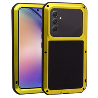 Love Mei Case for Samsung Galaxy A54 5G, armored with glass, yellow