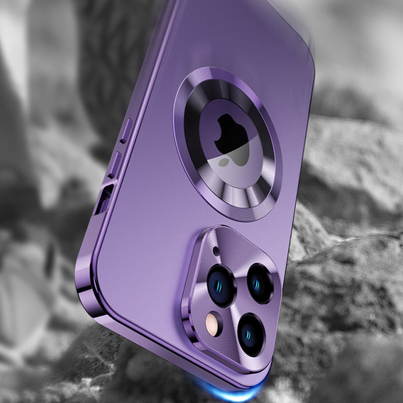 Case for iPhone 13 Pro Max, Dual Glass, for Magsafe, purple