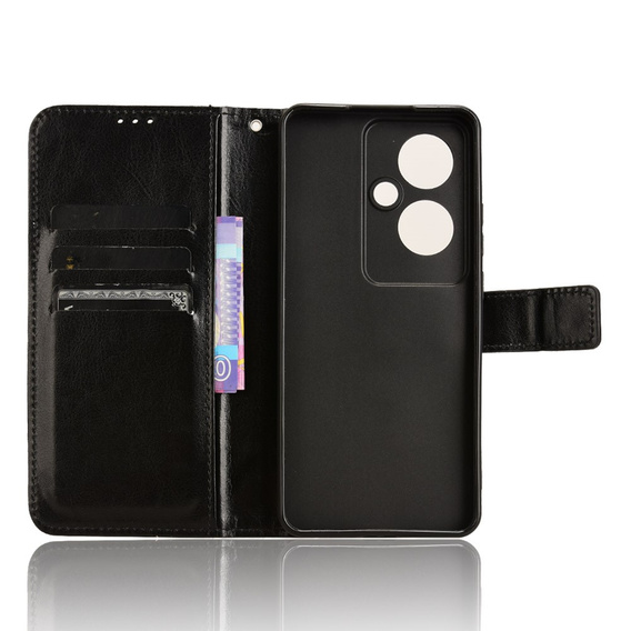 Flip case for Oppo Reno 11F 5G, Crazy Horse Wallet, black