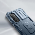 Armored case for Samsung Galaxy A55, Dexnor Full Body (Two Frames), dark blue