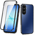 Case for Samsung Galaxy A17 5G, Magnetic Dual Glass, transparent with black sides