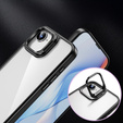 Case for Iphone 16E, Kickstand Frame, transparent / black