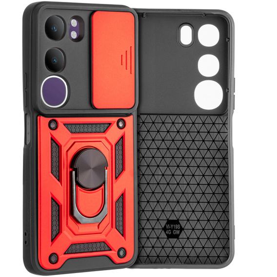 Case for Vivo V50 Lite 4G / 5G, CamShield Slide, red