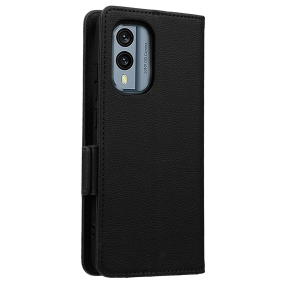 Flip case for Nokia X30 5G, Wallet Litchi Magnet Case, black