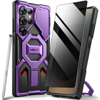 Case for Samsung Galaxy S25 Ultra, Tongate MECH MagSafe, purple + Privacy Glass