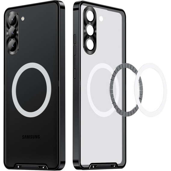 Camera Protection Case for Samsung Galaxy S23, CamShield MagSafe, transparent / black