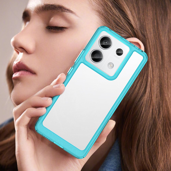 Case for Xiaomi Redmi Note 13 Pro 5G, Fusion Hybrid, transparent / blue