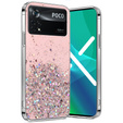 Case for Xiaomi Poco X4 Pro 5G, Glittery, pink