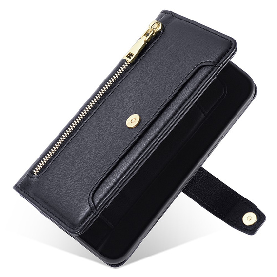 Flip case for Oppo Reno8 T 4G, Wallet Zipper Pocket, black