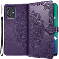 Flip case for Motorola Moto G54 5G, Mandala, purple