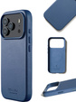 Mujjo Leather Case for iPhone 17 Pro Max, MagSafe, blue