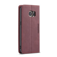 CASEME case for Samsung Galaxy S7, Leather Wallet Case, maroon