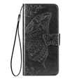 Flip case for Vivo Y35 4G, Butterfly, black
