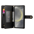 Flip case for Samsung Galaxy S25, Wallet Zipper Pocket, black