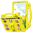 Children's case for Samsung Galaxy Tab S9 FE+ Plus, Cute Patterns, with stand, yellow