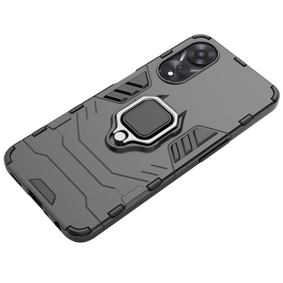 Case for Oppo A78 5G, Kickstand Ring, black
