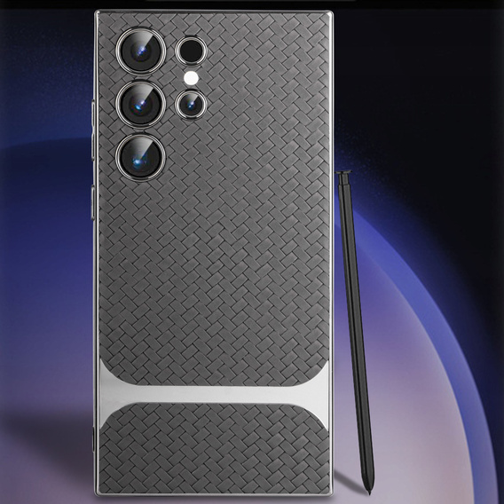 Case for Samsung Galaxy S23 Ultra, GKK Woven Leather, grey