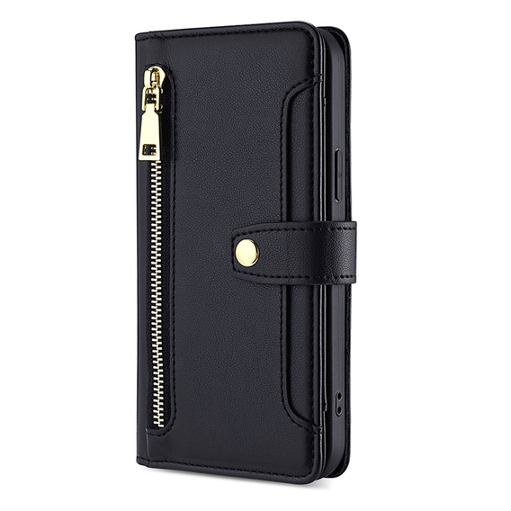 Flip case for Oppo Reno8 T 4G, Wallet Zipper Pocket, black