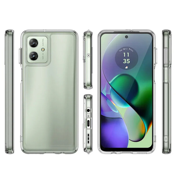 Case for Motorola Moto G54 5G, Fusion Hybrid, transparent
