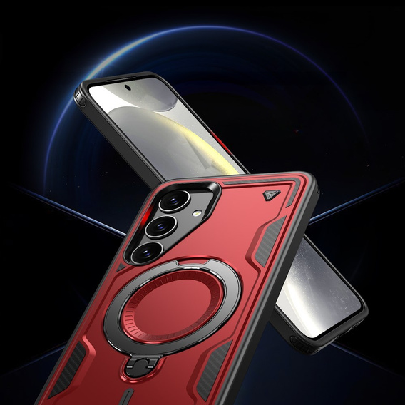 Case for Samsung Galaxy S24 FE, Military MagSafe, red