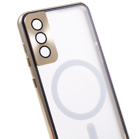 Magnetic Dual Glass MagSafe case for Samsung Galaxy S21, gold