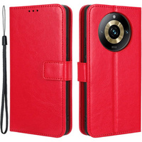 Flip case for Realme 11 Pro 5G / Pro+ 5G, Crazy Horse Wallet, red