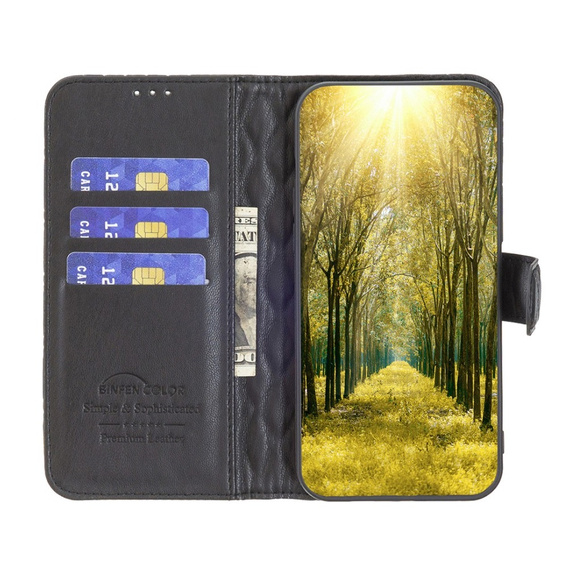 Flip case for Motorola Edge 40 Neo, Wallet, BINFEN COLOR, black