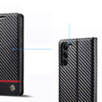 Flap case for Samsung Galaxy S24, Carbon LC.IMEEKE, black