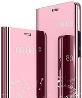 Case for Realme C11, Clear View, pink rose gold