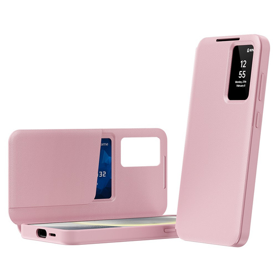 Flip case for Samsung Galaxy S24 FE, Smart View Wallet, pink