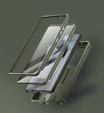 Armored case for Samsung Galaxy S25 Ultra, Dexnor Full Body (Two Frames), green