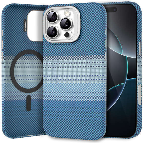 Case for iPhone 16 Pro Max, Frame Kickstand, for MagSafe, Moon Blue