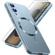 Case for Samsung Galaxy S25 Edge, ColorMag, for MagSafe, blue + 9H tempered glass
