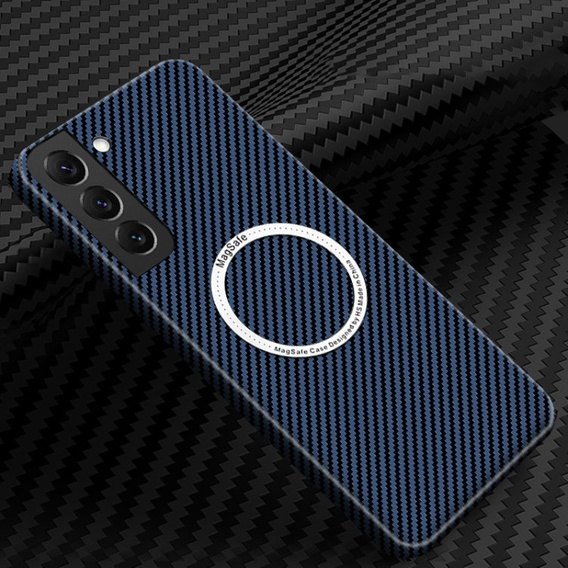 Case for Samsung Galaxy S22 Plus, Magsafe Slim Carbon, blue