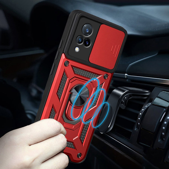 Case for Vivo V21 5G, CamShield Slide, red