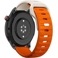 Silicone Universal Strap 22mm Dot Texture, orange / cream