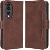 Flip case for Honor 70 5G, Card Slot, brown