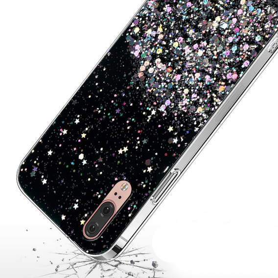 Case for Huawei P20, Glittery, black