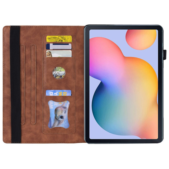 Case for Samsung Galaxy Tab S6 Lite, Classic, with space for stylus, brown