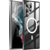 Camera Protection Case for Samsung Galaxy S22 Ultra, CamShield MagSafe, transparent / black