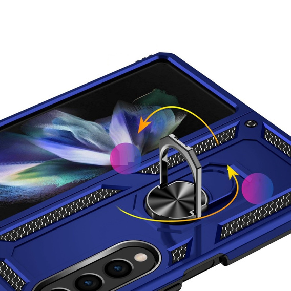 Armor Case for Samsung Galaxy Z Fold 4 5G, Nox Case Ring, blue