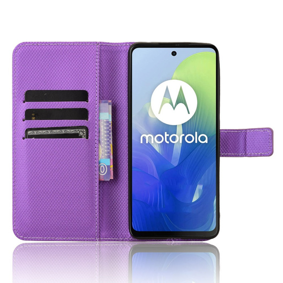Flip case for Motorola Moto G24 / G24 Power / G04, Wallet Smart Magnet, purple