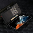 Flip case for Samsung Galaxy S23 Ultra, Carbon LC.IMEEKE, black