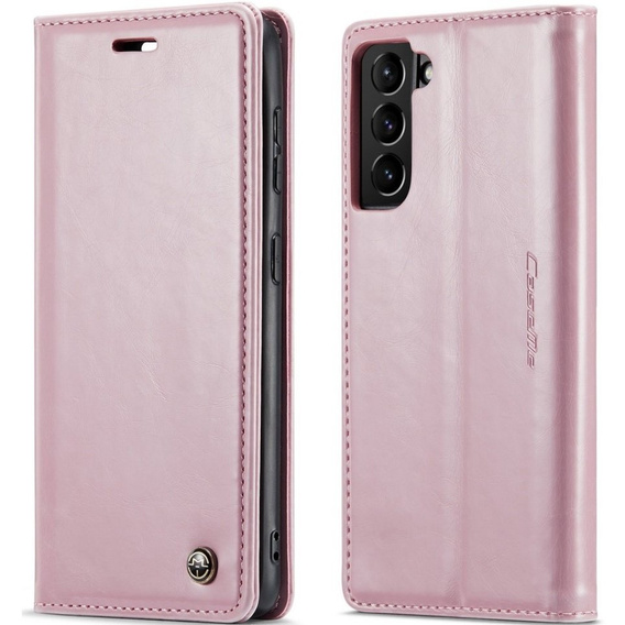 CASEME flip case for Samsung Galaxy S21, Waxy Textupink, pink