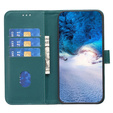 Flip case for Samsung Galaxy S23 FE, BINFEN Wallet, green + 9H glass