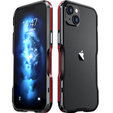Case LUPHIE for iPhone 14, Armor Bumper, black / red