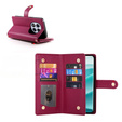 Flip case for Xiaomi Redmi Note 14 Pro 5G / Poco X7 5G, Wallet Zipper Pocket, red