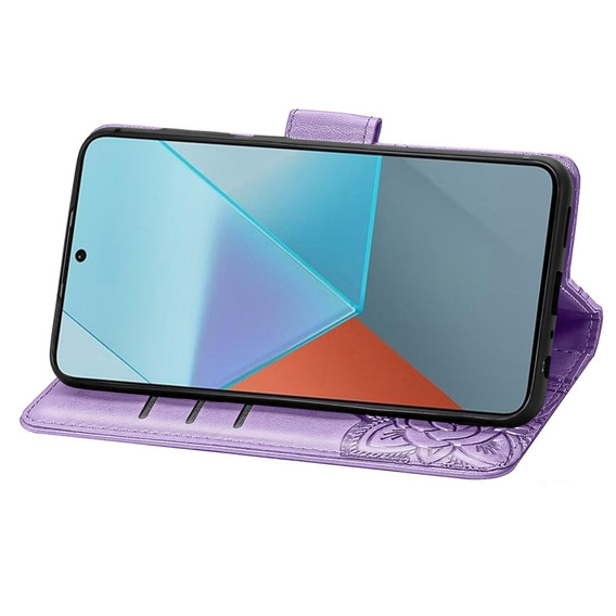 Flip case for Xiaomi Redmi Note 13 Pro 5G, Butterfly, purple